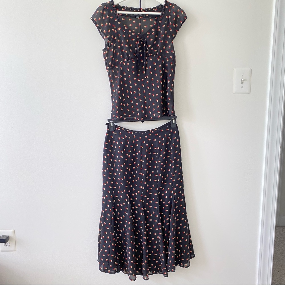 Kasper Women’s Polka Dot Skirt Set